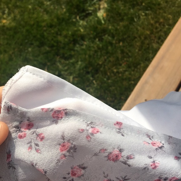 vintage floral midi/mini skirt - Picture 3 of 5